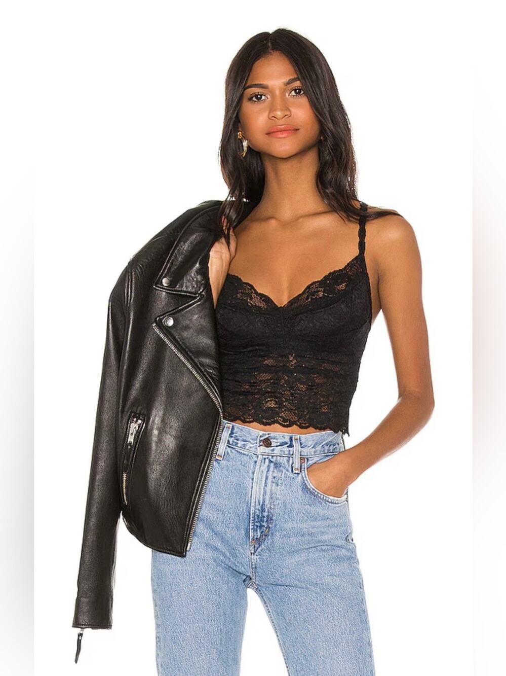 NWT Cosabella Shortie Crop Cami in Black Size Large